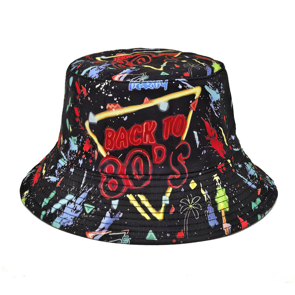 Spring Printed Fisherman Hat Reversible Bucket Hat
