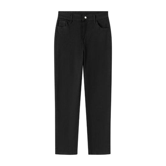 Stretch Denim Slim-fit High-waist Retro Cropped Cigarette Pants