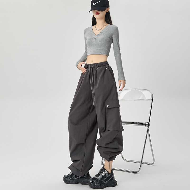 Women's Loose Casual Mechanical Style Sports Pants