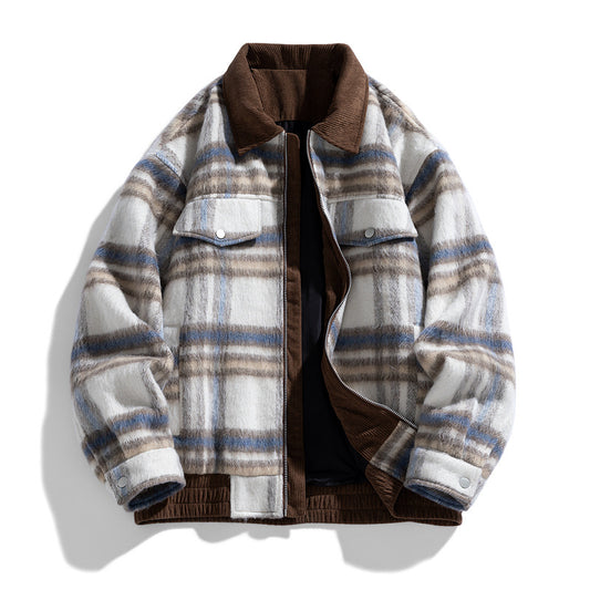 Vintage Woolen Female Clip Cotton-padded Coat