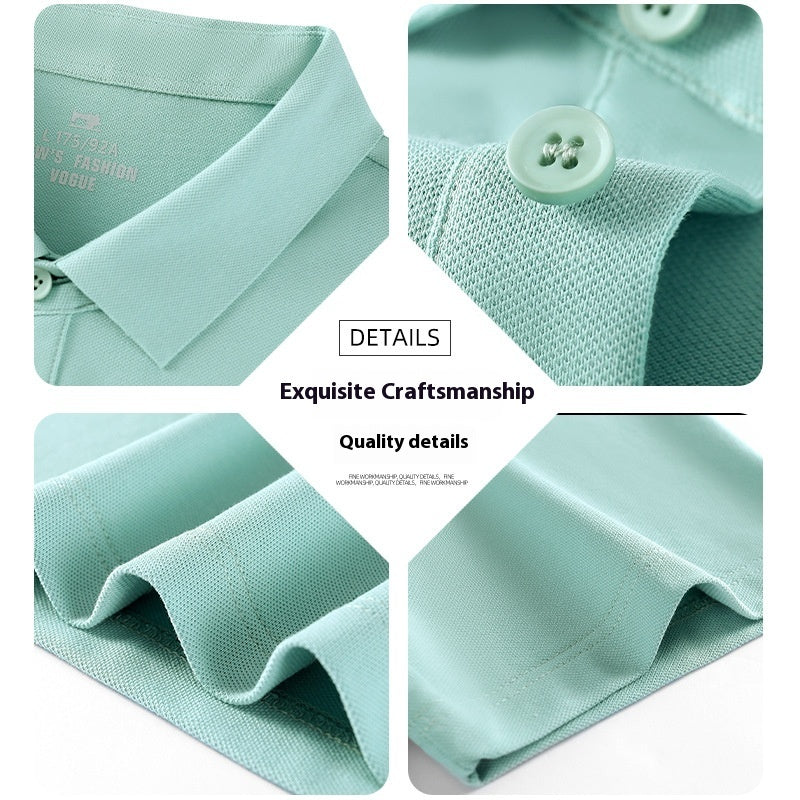 Summer Lapels Short Sleeve Overalls 5A Grade Antibacterial Xinjiang Cotton