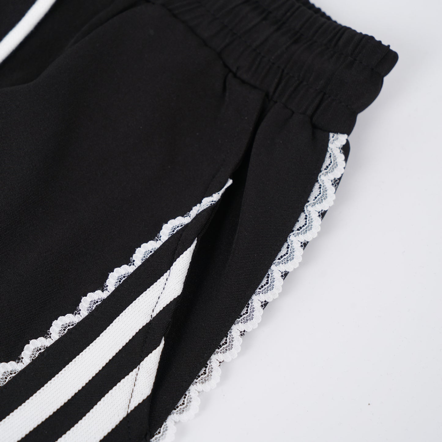 Sweet Girls Contrast Color Pieces Loose Casual Trousers