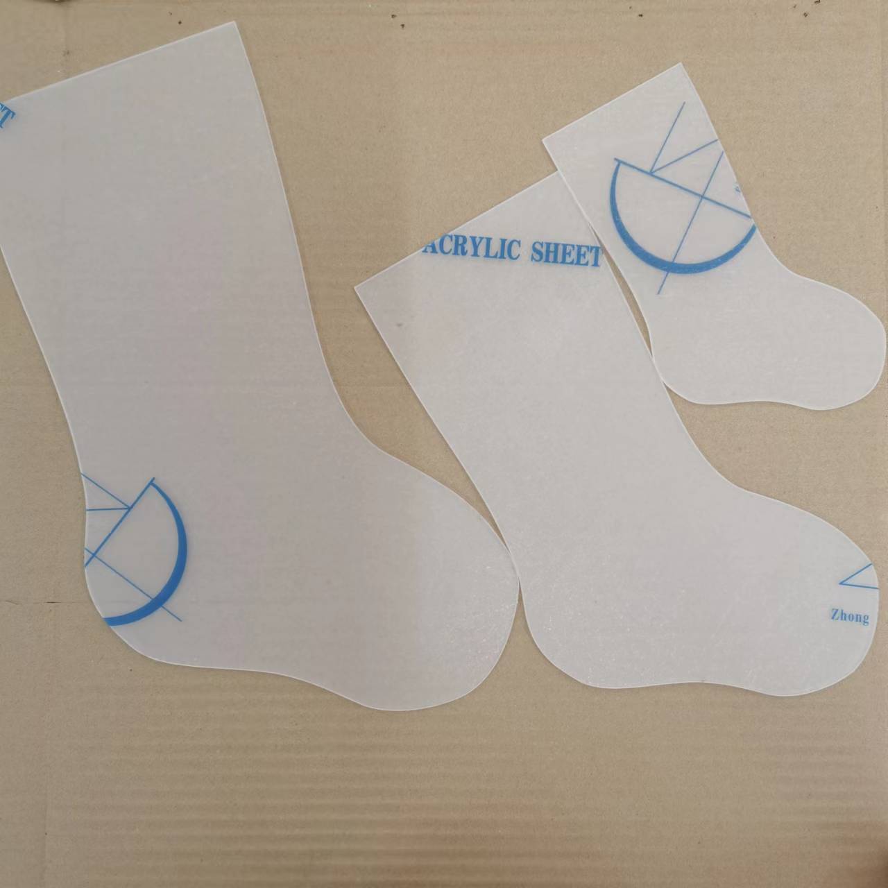 Handmade Christmas Socks Template Set DIY Cutting Ruler