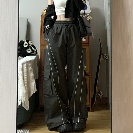 Vintage Cargo Track Pants til kvinder Afslappede Oversized Y2k Sweatpants Bukser