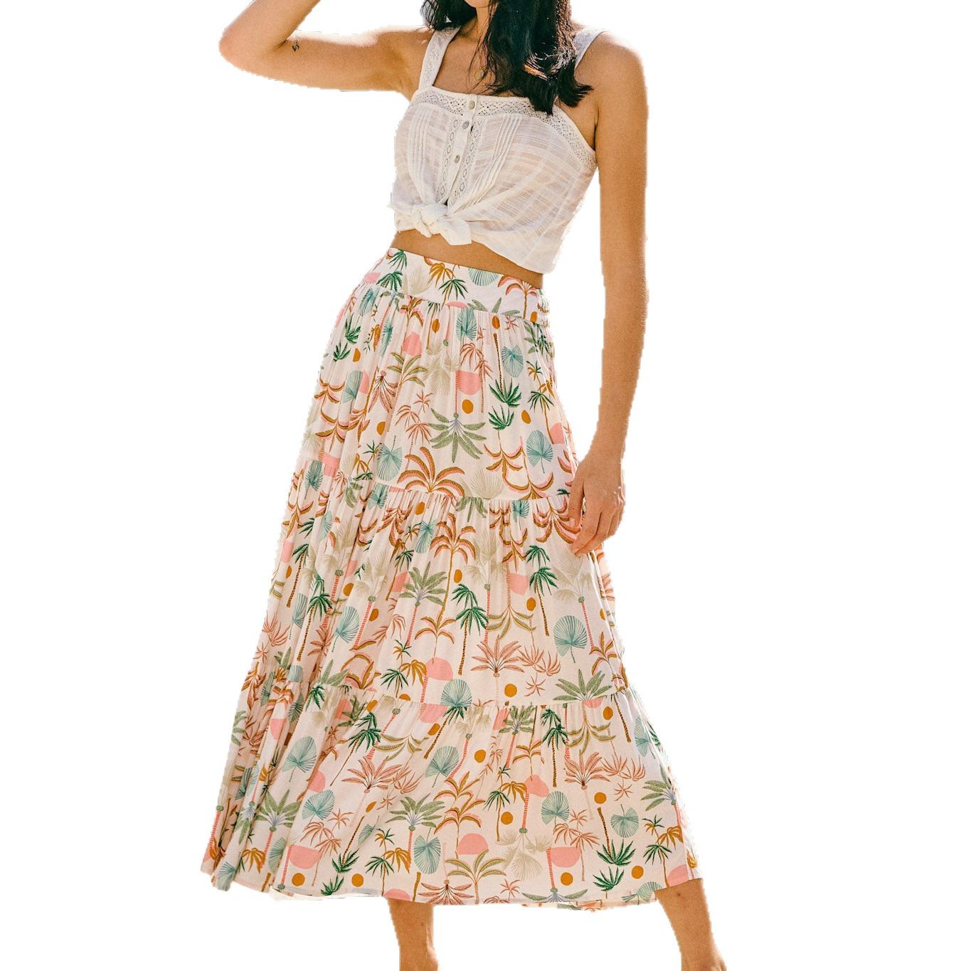 New Cinched-waist Bohemian-style Beach Skirt For Your Vacation