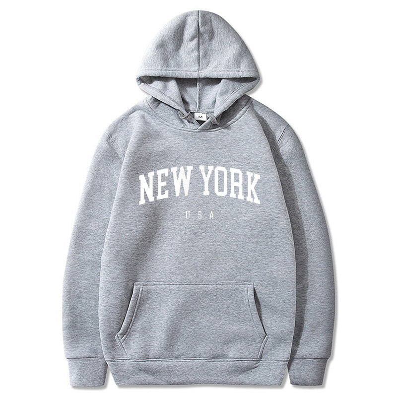 Printed Casual Sports Velvet Padded Hooded Sweatshirt Women's Autumn And Winter
