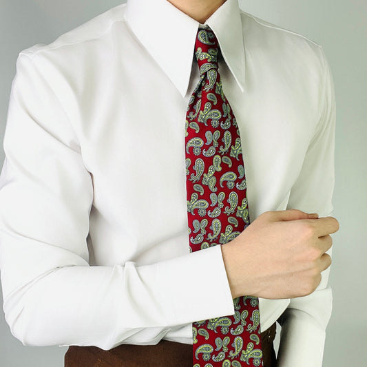 Men's Retro Solid Color Long Sleeve Shirt