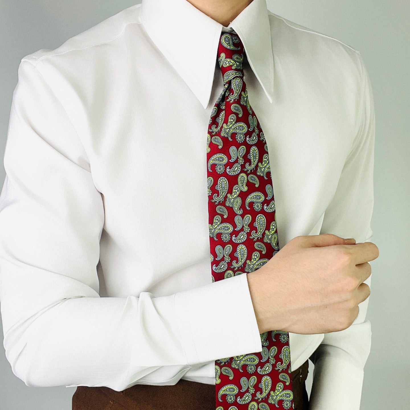 Men's Retro Solid Color Long Sleeve Shirt