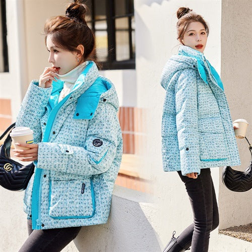 Short Winter Down Jacket Women's Small Thickened