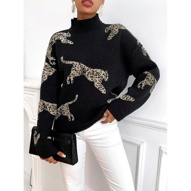 Women's Plush Half-turtleneck Sweater