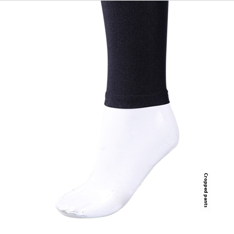 Nylon Plus-sized Plus Size High Waist Leggings