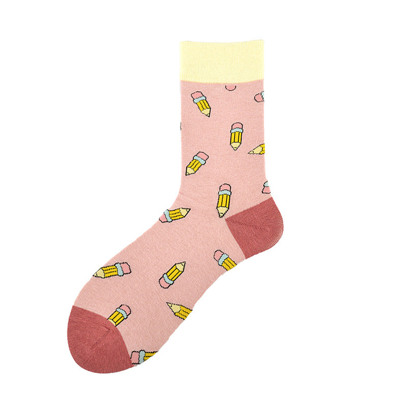 Creative Couple Cotton Mid-high Socks