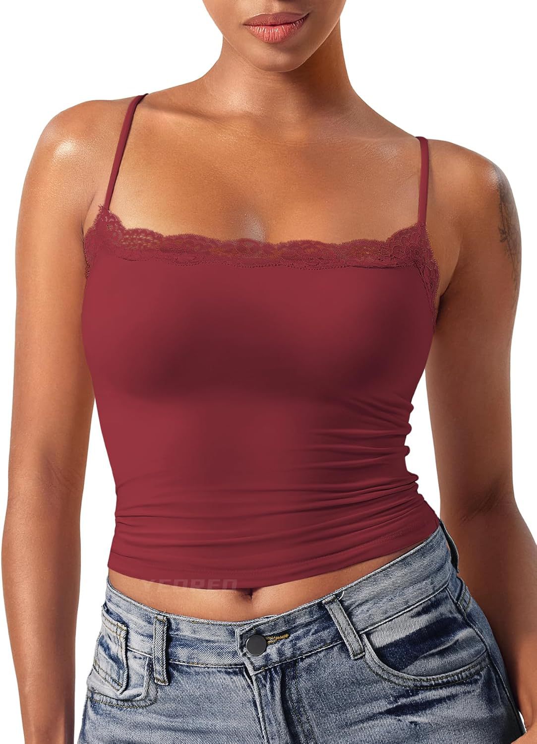 Kvinders Blonde Camisole Firkantet Krave Sexet Ærmeløs Top