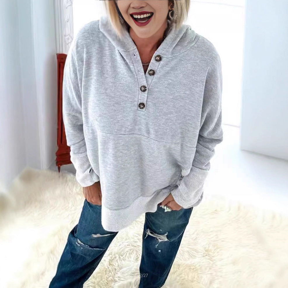 Dame Hættetrøje Løs Top Sweater