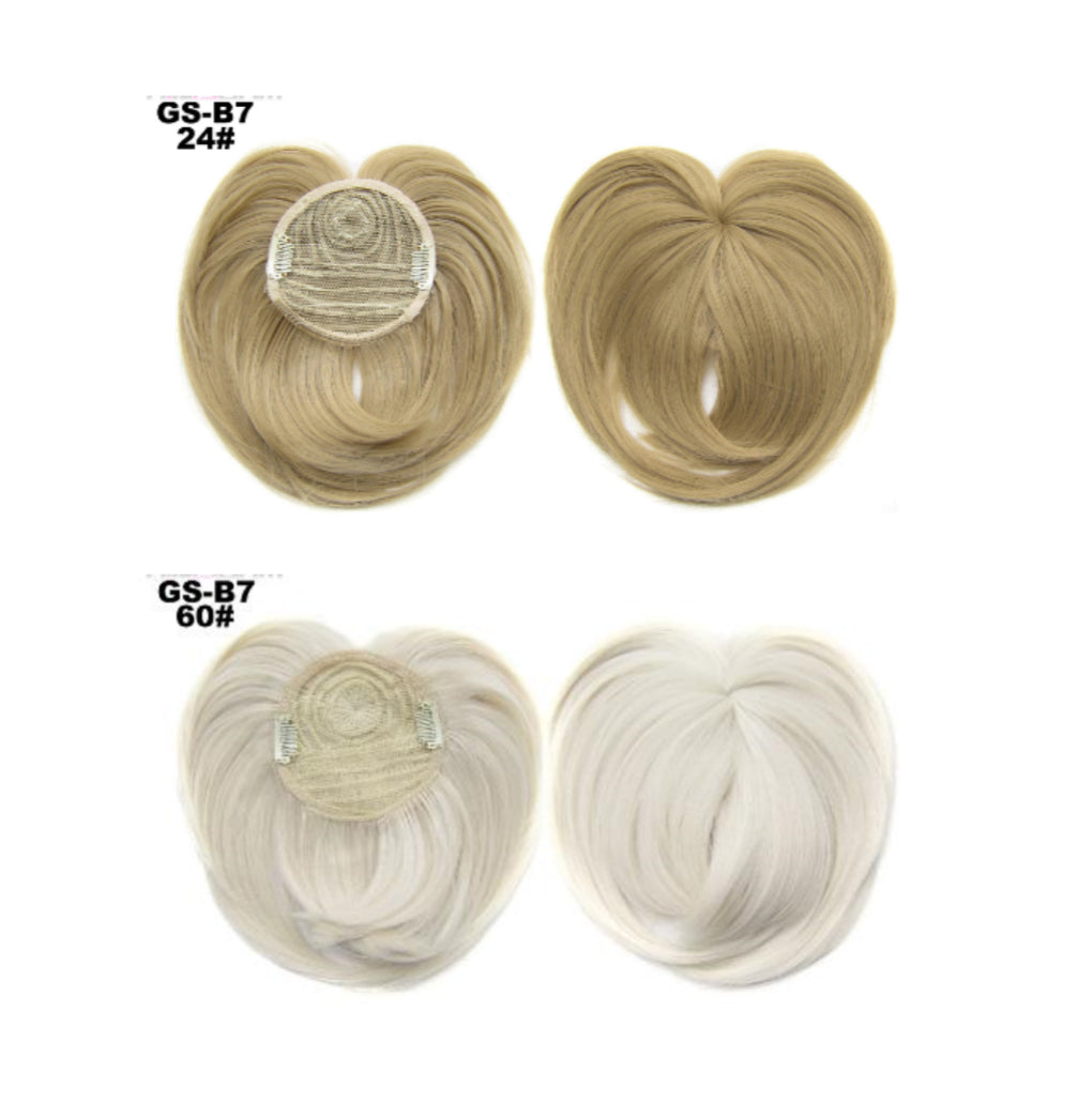 High Temperature Silk Chemical Fiber Wig Top Heart Bangs, Peach Heart Bangs On The Top Of TheHead