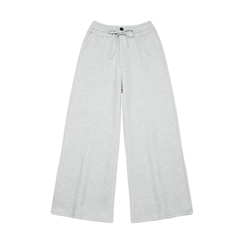 Sports Trousers With An Elasticated Waist Wide Leg Straight Street Trousers