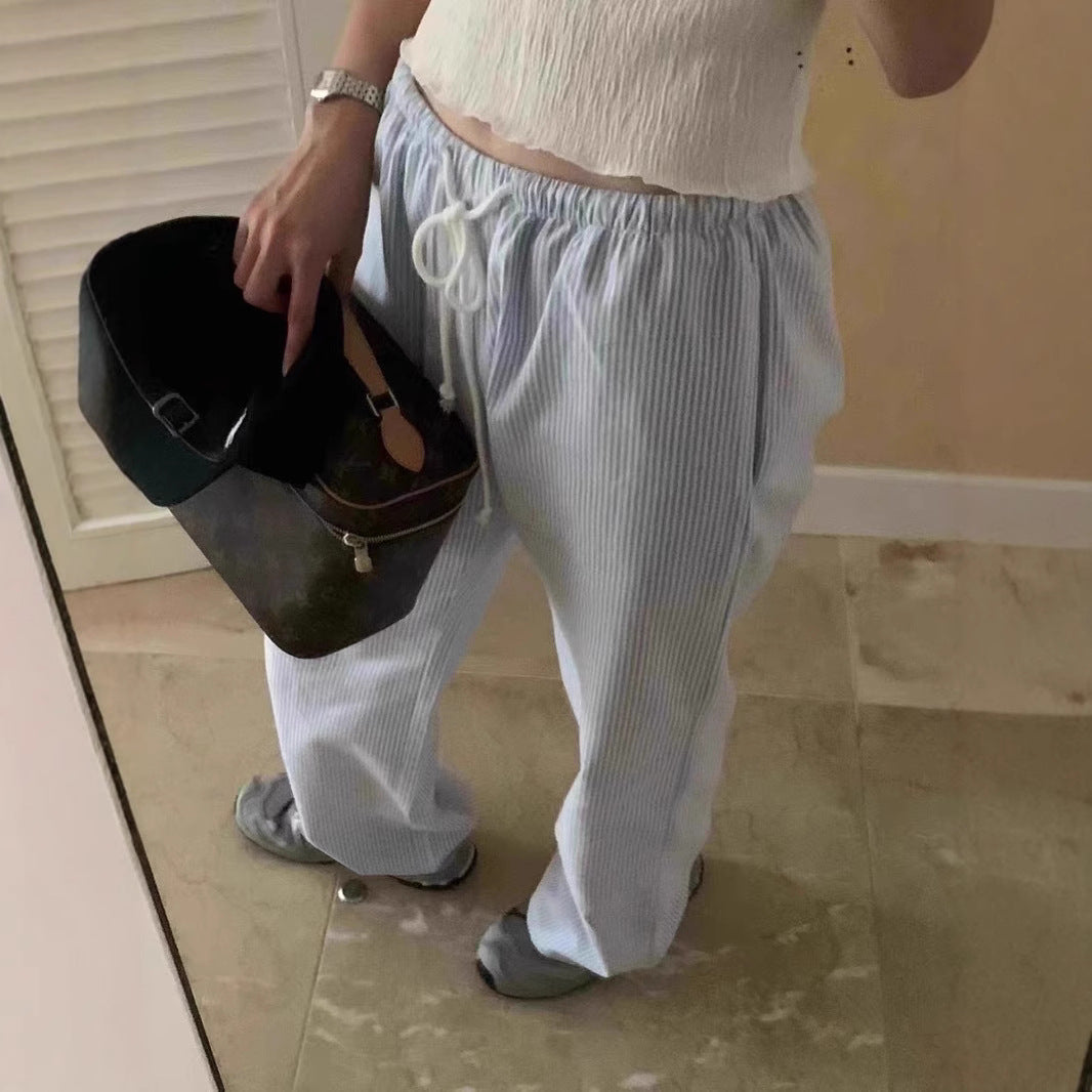 Women's Slimming Lazy-sense Striped Casual Pants