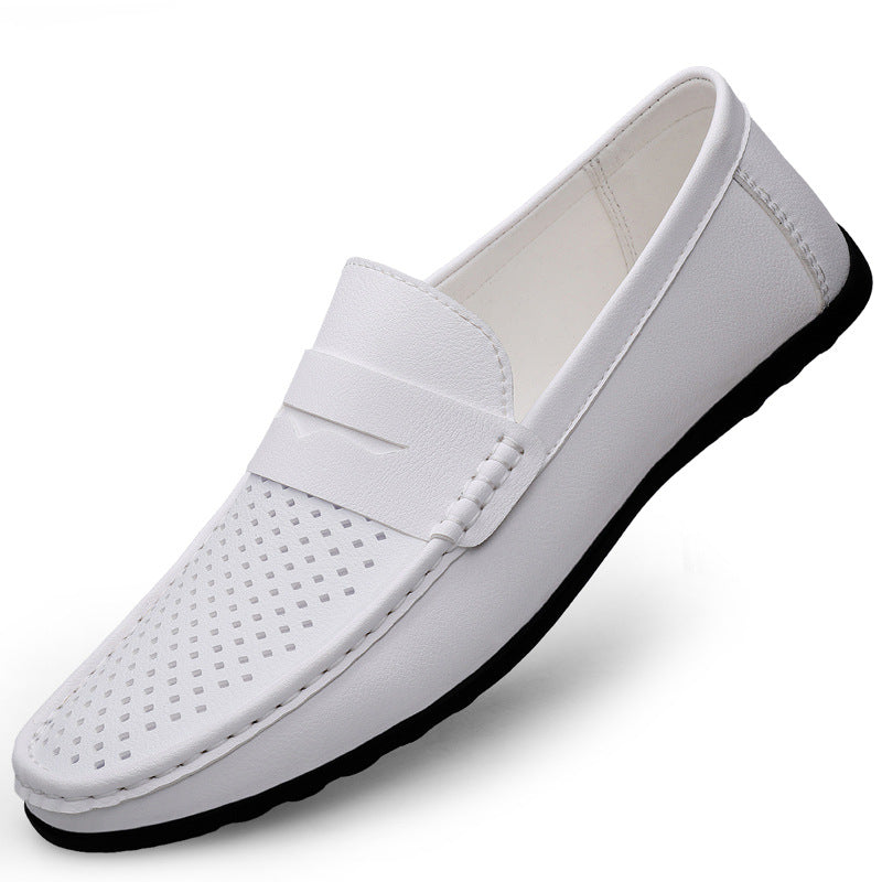 Men's Leather Shoes Microfiber Hollow-out Loafers