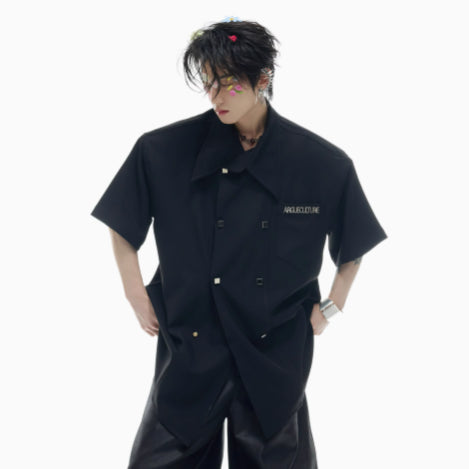 Summer Loose Simple High-end Men's Casual Short-sleeved Shirt