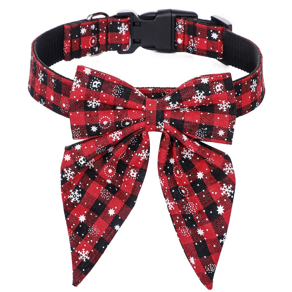 Christmas British Style Dog Collar Bow Tie