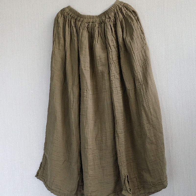 Simple Natural Wrinkle Elegant Skirt