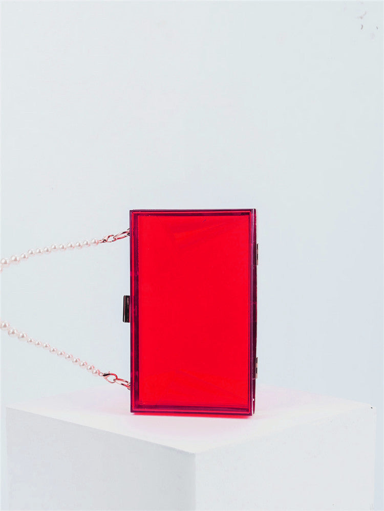 Acrylic Women's Candy Color Transparent Box Bag