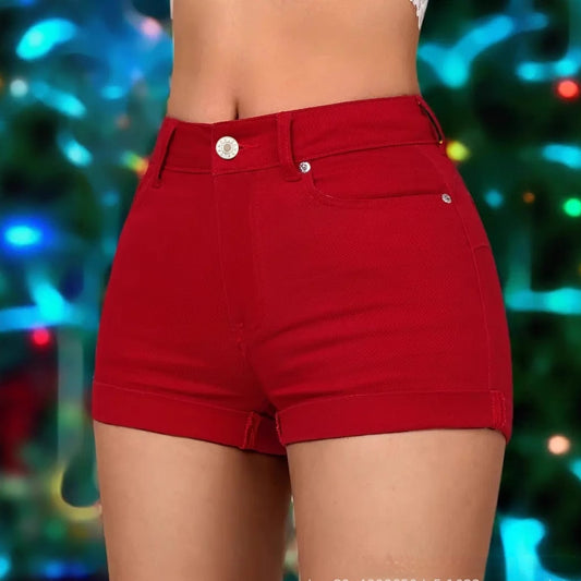 Womens Fashion Plus-Size Denim Shorts