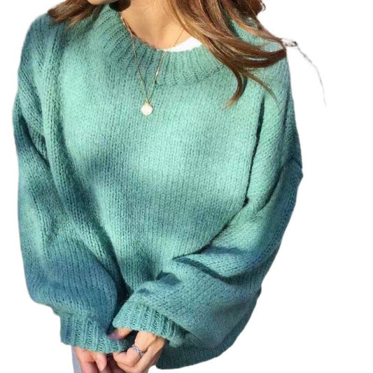 Korean-style Internet-famous Long-sleeve Alpaca Sweater For Women Loose Fit