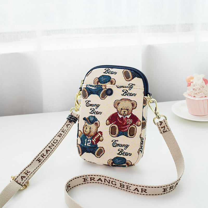 Embroidered Fashionable Phone Bag Womens Crossbodyc