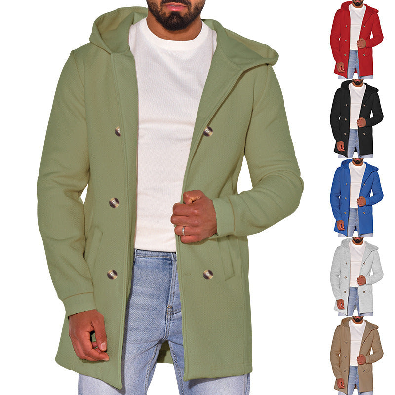 Versatile Wool Coat Mens Trench Coat