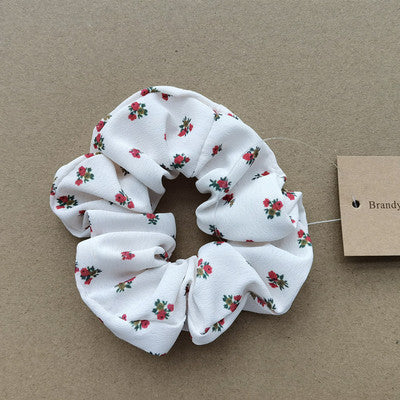 Plaid Print Large Intestine Ring Women's Hair Tie