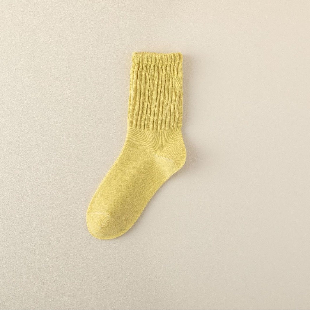 Autumn And Winter Cotton Socks Korean Style Girl Mid-calf Length
