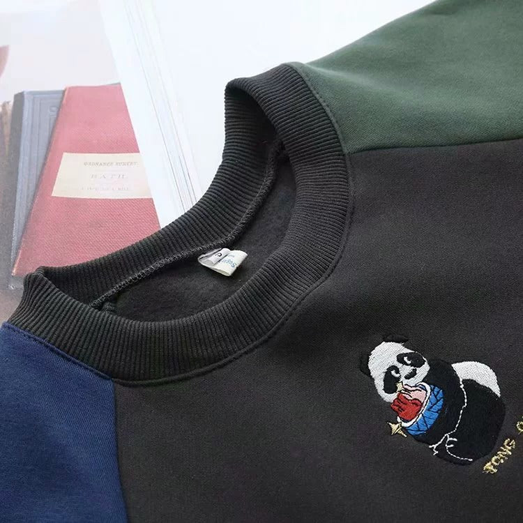 Raglanærmet blød, løstsiddende sweater til kvinder med farvematchning