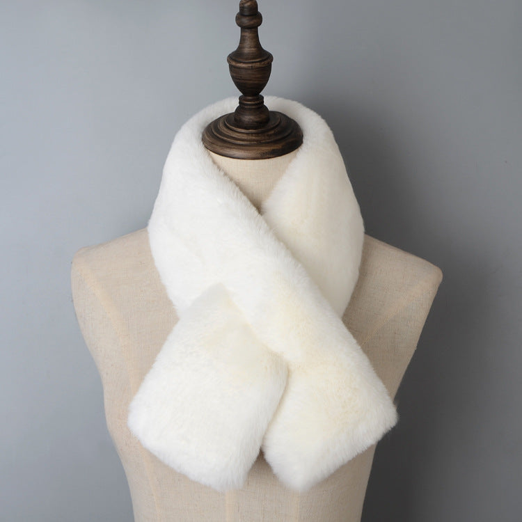 Thicken Warm New Cross Bib Fur Collar Shawl