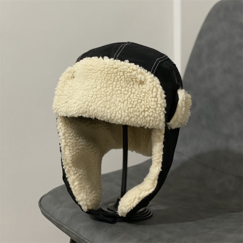 Women's Autumn And Winter All-matching Lambswool Thickened Warm Hat