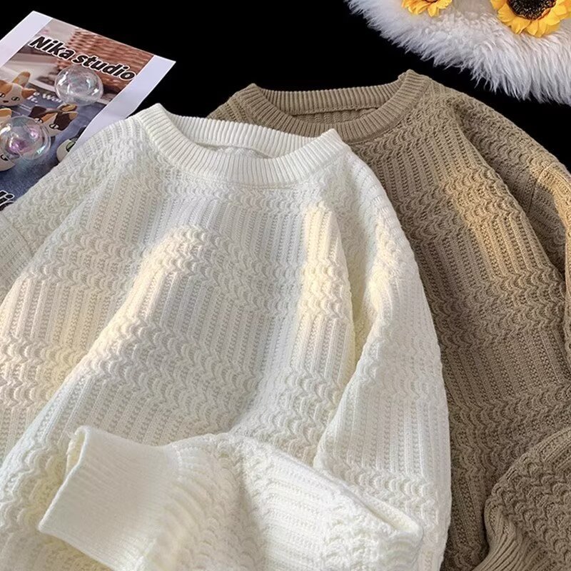 Round Neck Sweater Men's Fashion Brand Handsome Autumn And Winter Undershirt