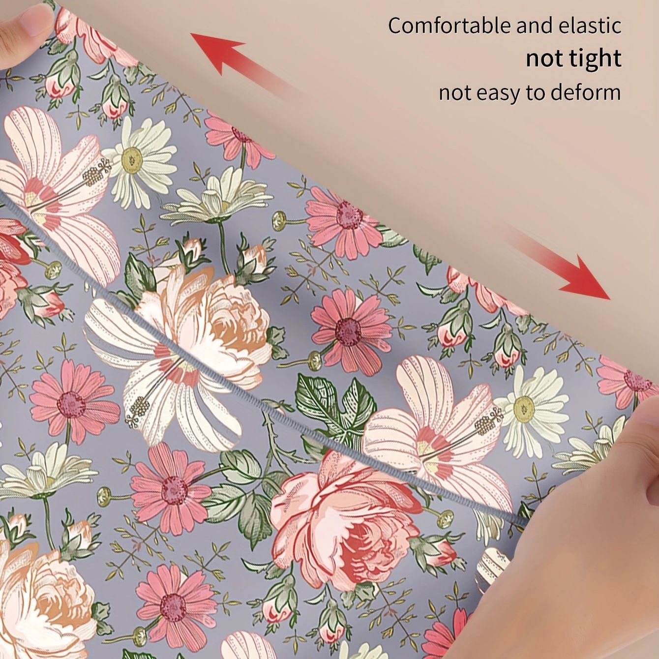 Floral Print Belly Contracting Women's Underwear High Waist