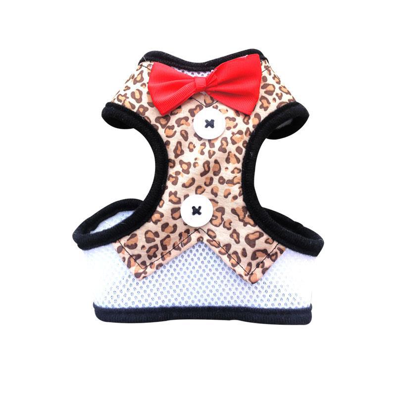 Small Dog Teddy Vest-style Bow Evening Dress With Chest Strap