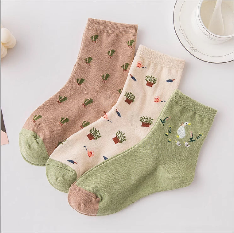 Women's Socks Cute Long Tube Bunching Socks