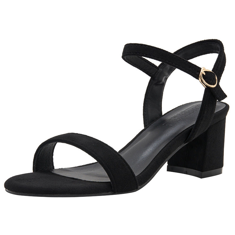 Women's Sandals With Chunky Heels High-heeled Shoes