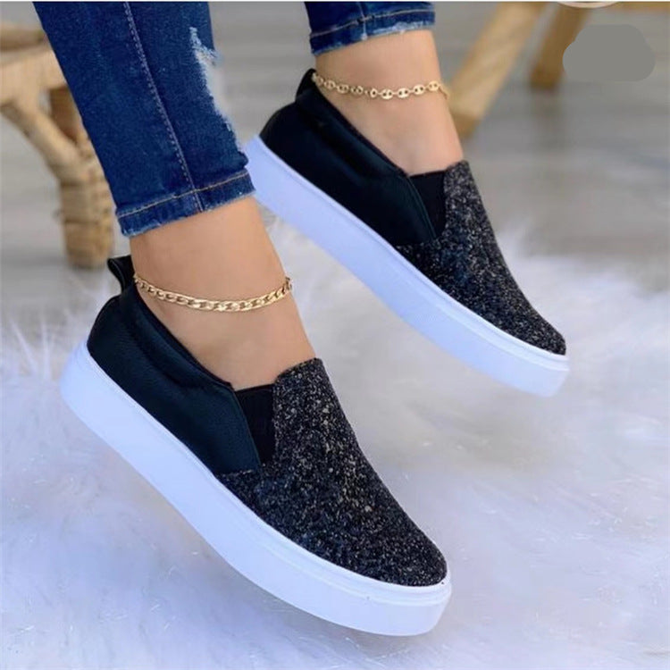 Women's Thick Sole Casual Sequin Shoes