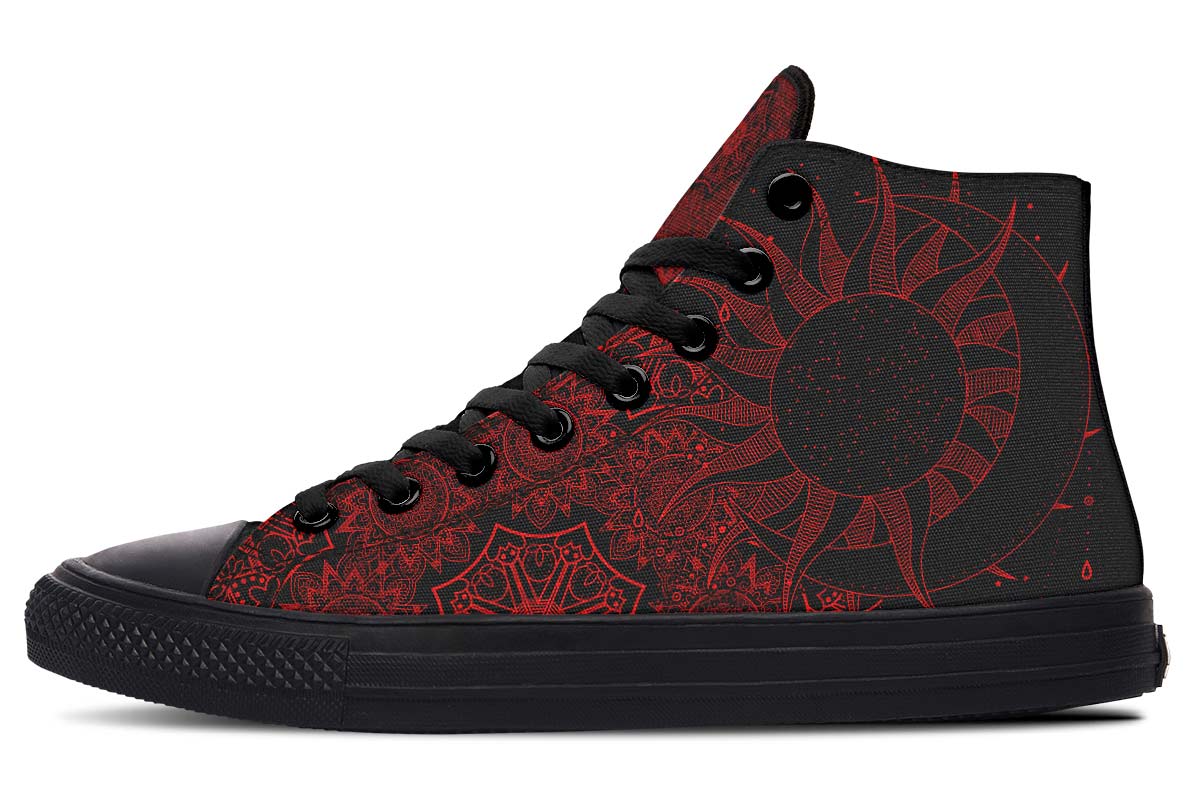 Men's And Women's Fashion Color Printing High-top Canvas Shoes
