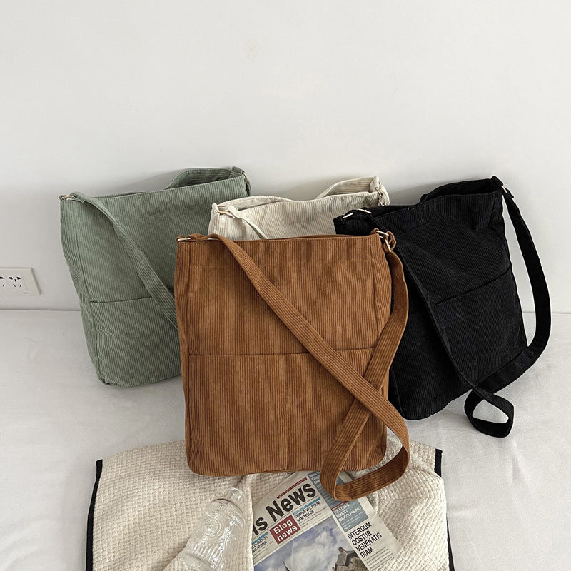 Winter New Women's Large Capacity Literary Canvas Bag
