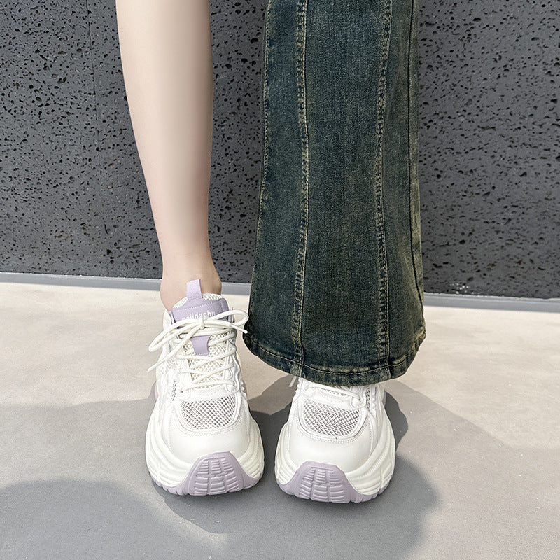Good-looking Invisible Height Increasing Dad Shoes Female  7CM