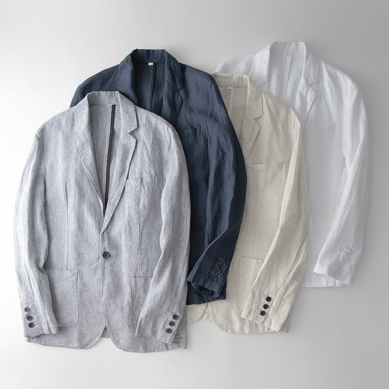 Linen Suit Men's Loose Casual Jacket