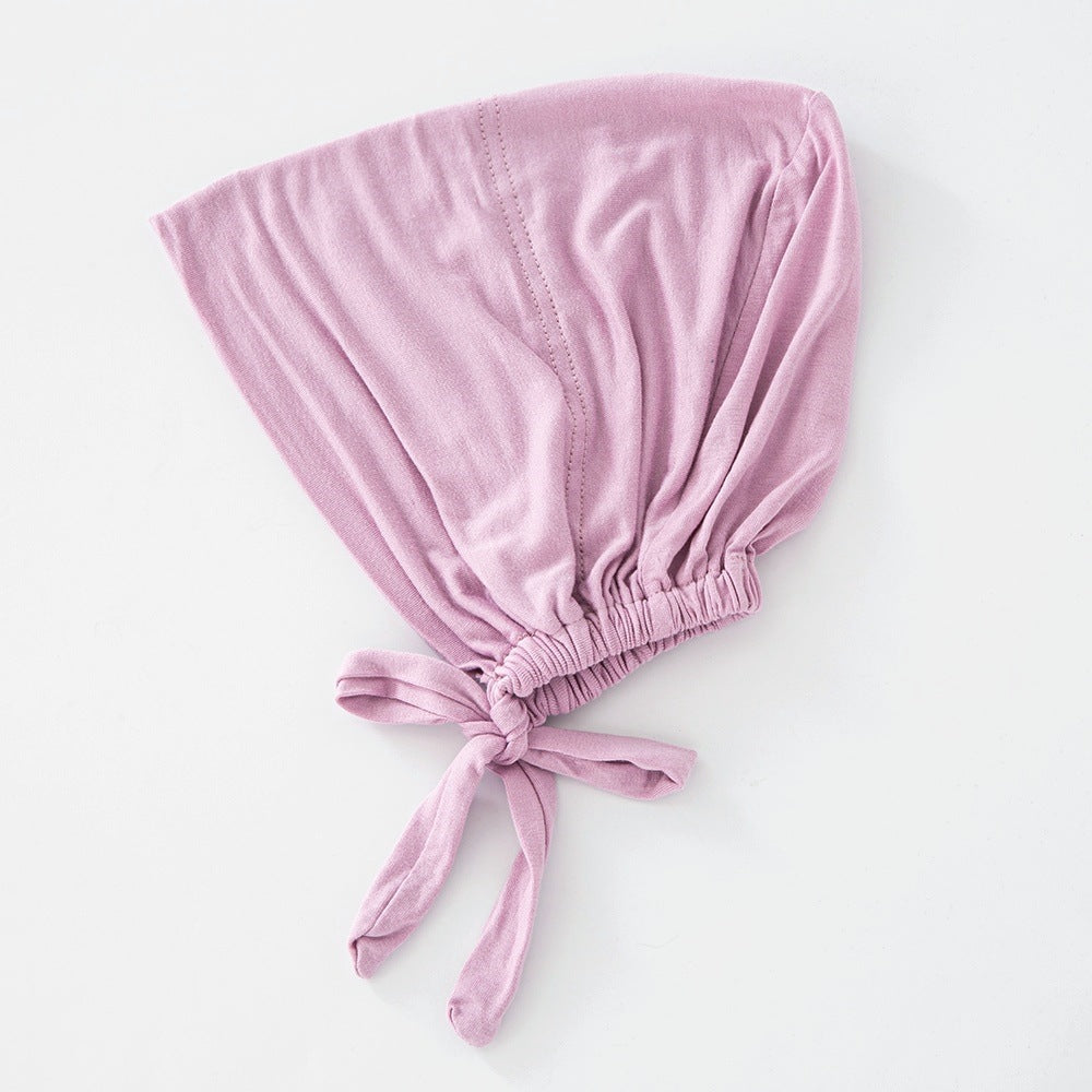 Women's Fashion Solid Color Lace-up Bottoming Hood