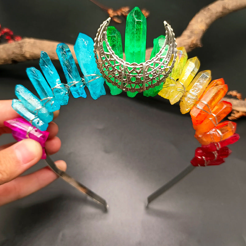 Natural Crystal Crown Hair Band