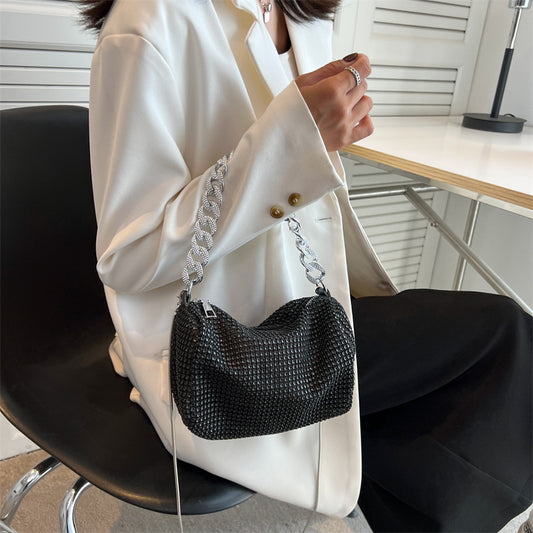 Fuld Diamant Mode En Skulder Crossbody Taske