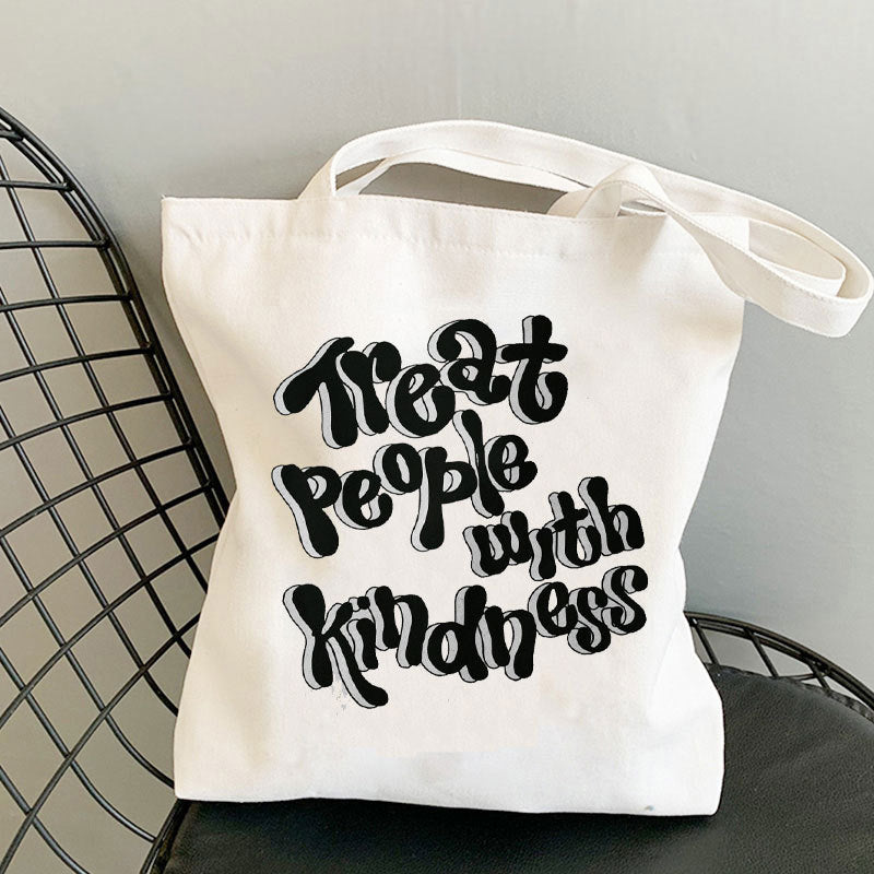 Trykt skuldertaske med foldet design