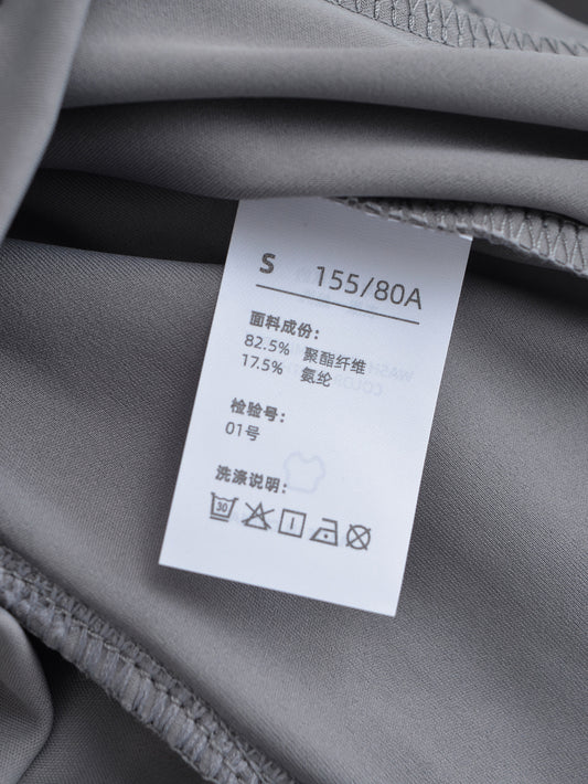 Yoga Halvkrave Lynlås Cardigan Reflekterende Stribe Stram Kort T-shirt